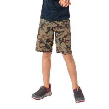 Columbia Silver Ridge Novelty, Pantalones Cortos Grises Verdes Camuflados Para Niño | 365049-WBF